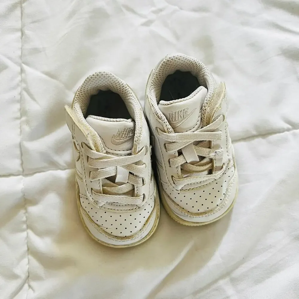 Nike White Velcro-Lace Strap Sneakers – Toddler Size 3C